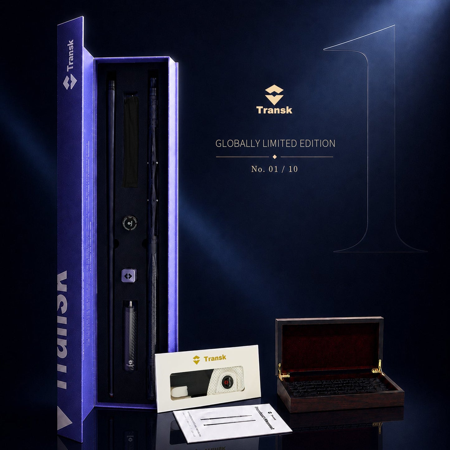 TRANSK Global Collector's Edition Metal Carbon Fiber Pool Cue - No.01, Only 10 Pieces Worldwide