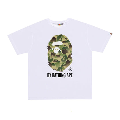 Bape Street Cotton Loose Couple Casual T-shirt Half Sleeve Shirt D005
