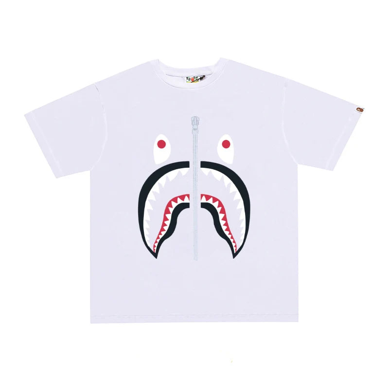 Bape Street Cotton Loose Couple Casual T-shirt Half Sleeve Shirt D033