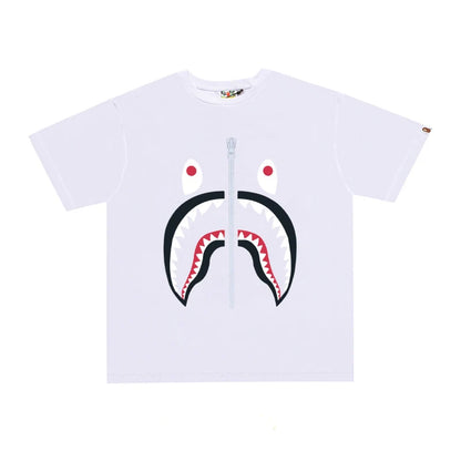Bape Street Cotton Loose Couple Casual T-shirt Half Sleeve Shirt D033