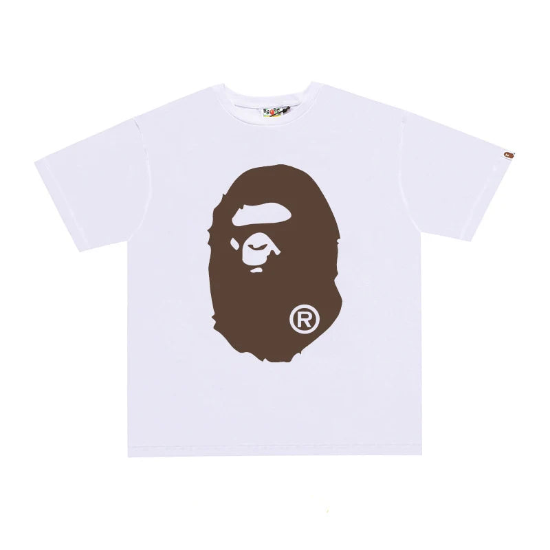 Bape Street Cotton Loose Couple Casual T-shirt Half Sleeve Shirt D099