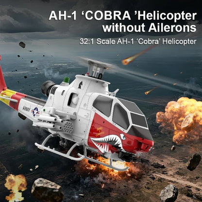 YUXIANG F112S AH-1 Cobra RC Helicopter 1:32 Scale 9CH GPS Optical Flow Altitude Hold