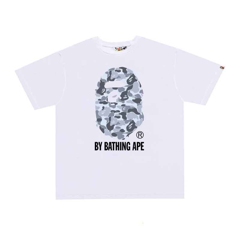 Bape Street Cotton Loose Couple Casual T-shirt Half Sleeve Shirt D763
