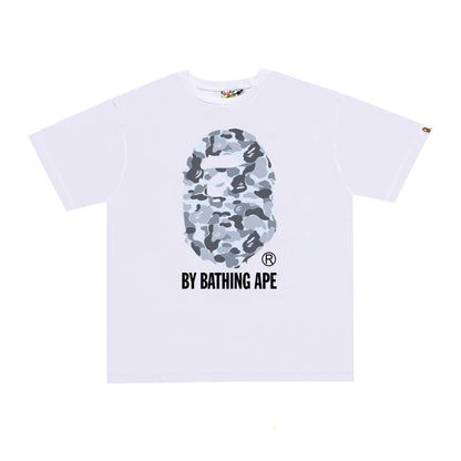 Bape Street Cotton Loose Couple Casual T-shirt Half Sleeve Shirt D763