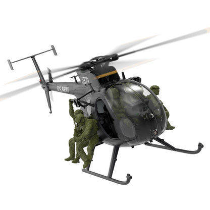 YUXIANG F118S MH-6 Little Bird 1/16 Scale 250-Class FPV RC Military Helicopter 5-Blade Flybarless GPS RTF