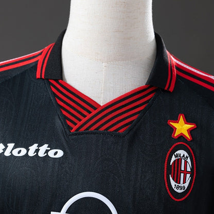AC Milan Jersey 1997-98 Third Black Retro Football Kit