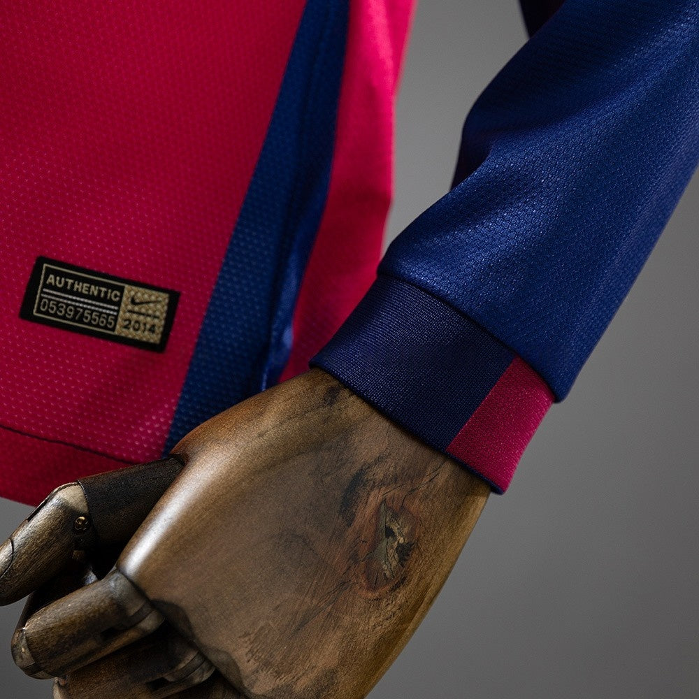Barcelona Jersey 2014-15 Home Retro Kit Long Sleeves