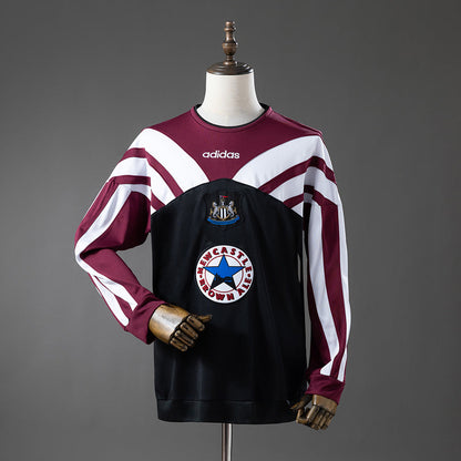 Newcastle United Training Jersey 1995-96 Retro Long Sleeves Football Kit Soccer Shirt