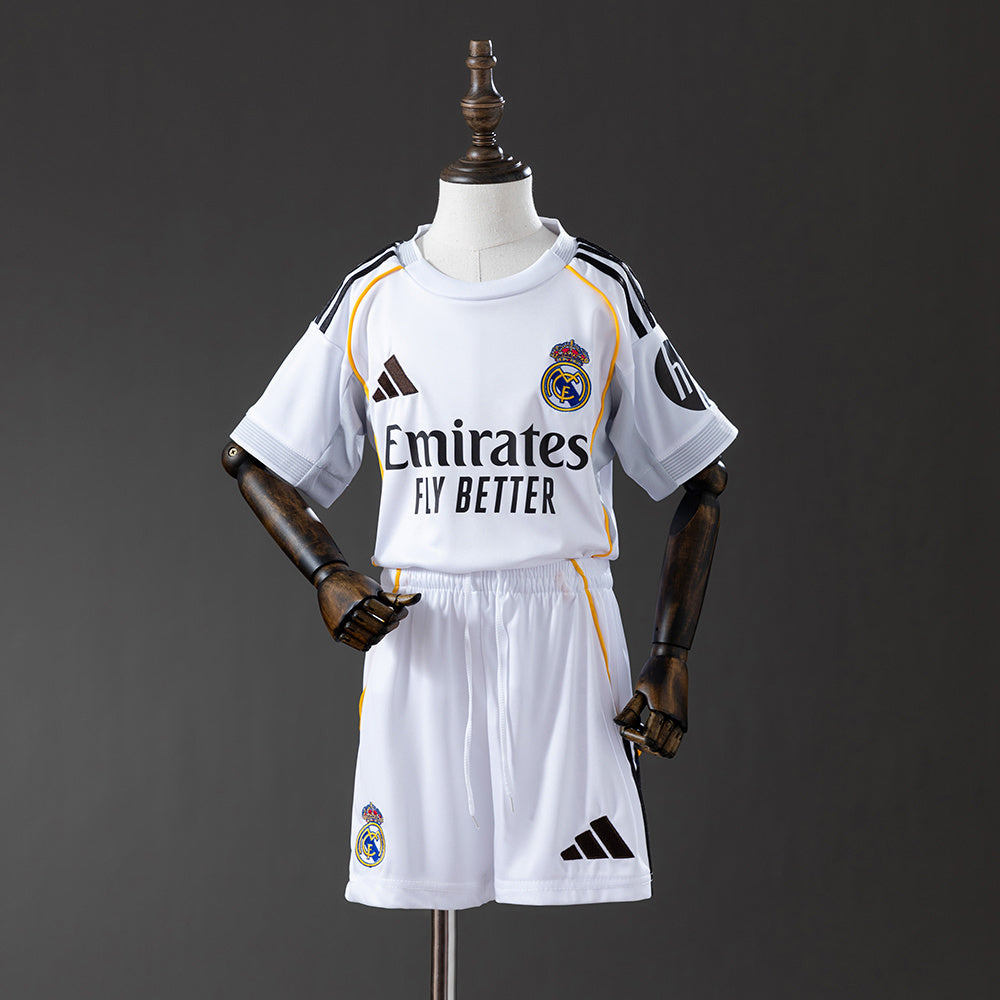 Kids Real Madrid Jersey 25/26 Home Football Kit
