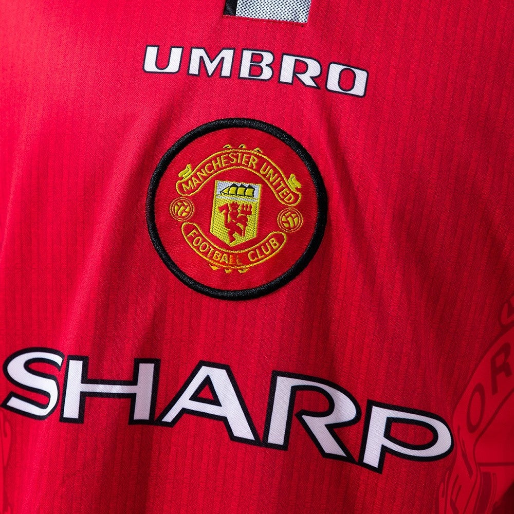 Manchester United Jersey 1996-98 Home Retro Football Kit Long Sleeves