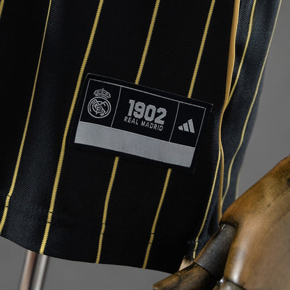 Real Madrid Jersey 25/26 Black Gold Baseball Kit