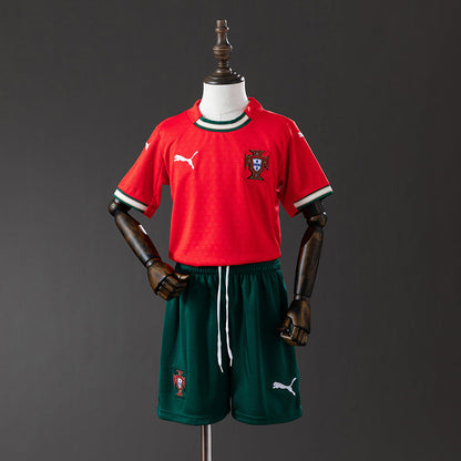 Kids Portugal Jersey 25/26 Home Football Kit