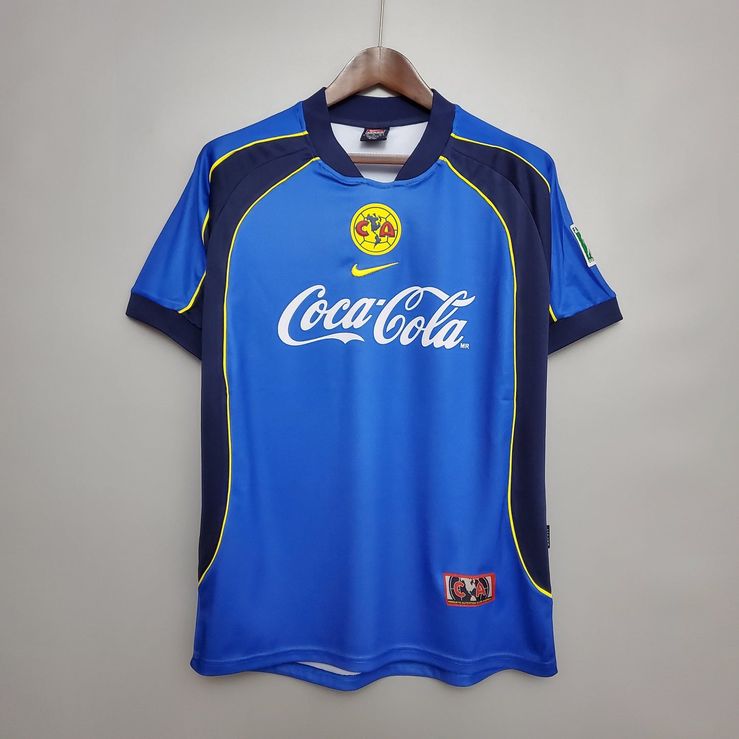 Retro Club America Jersey 2001-02 Away Blue Football Kit Soccer Jersey