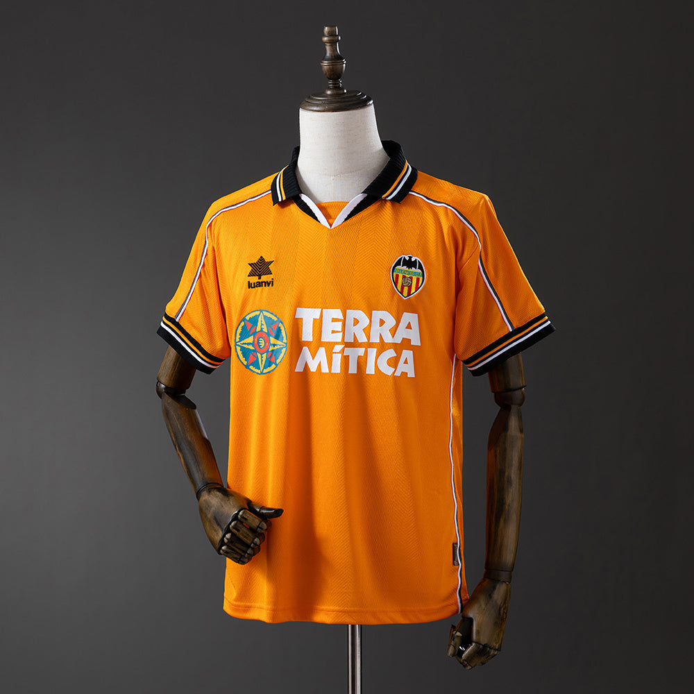 Valencia Jersey 1999-00 Away Retro Football Kit