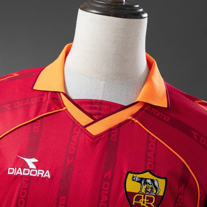 Rome Jersey 1999-00 Home Retro Football Kit Long Sleeves