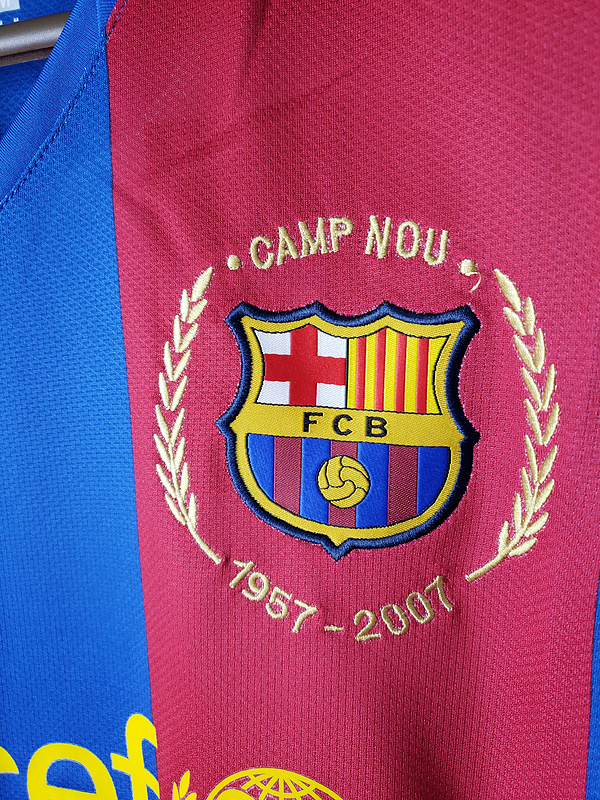 Barcelona Retro Jersey 2007/08 Home Football Jersey Soccer Shirt