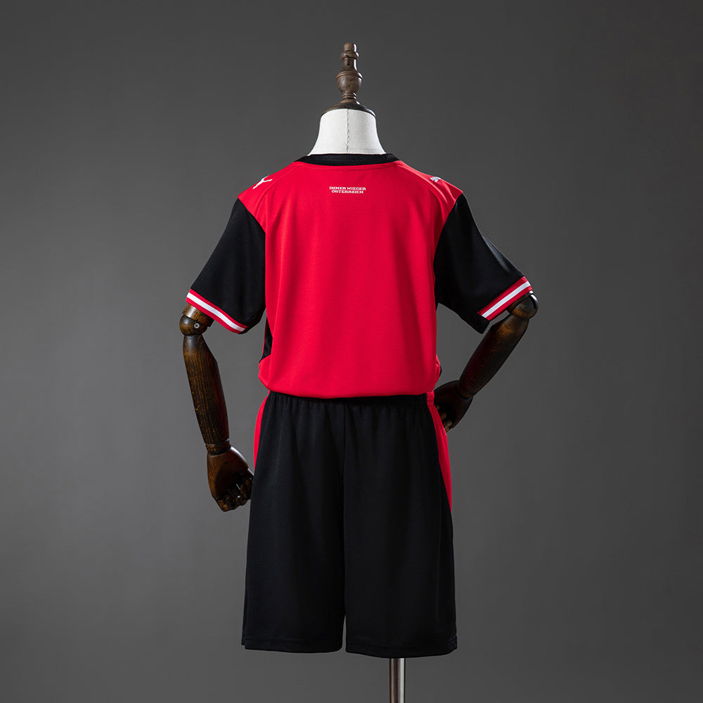 Kids Austria Home Jersey 2026 World Cup Football Kit Soccer Shirt