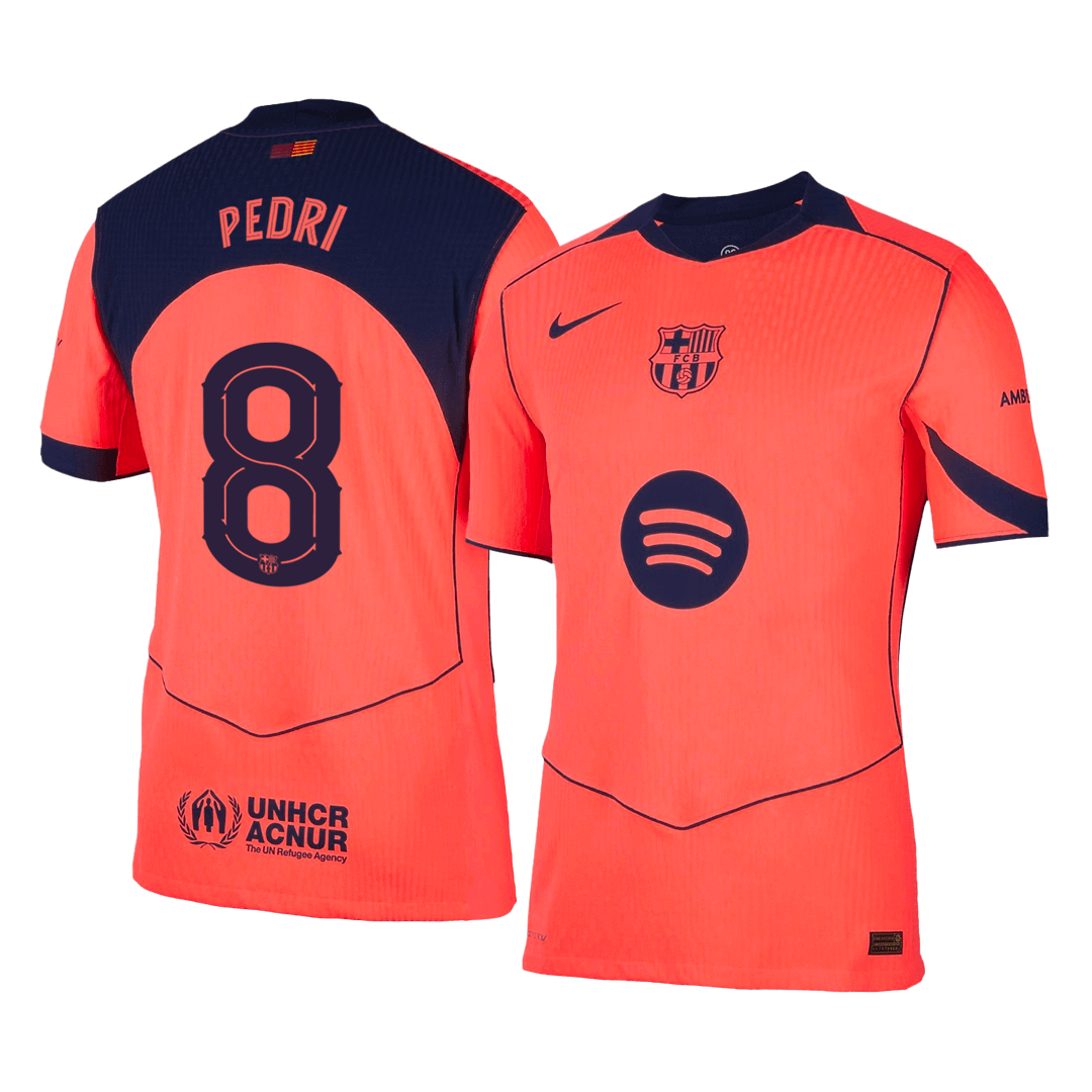 PEDRI #8 Mens Barcelona Third Jersey 2025/26 UCL - Player Version (Slim Fit)