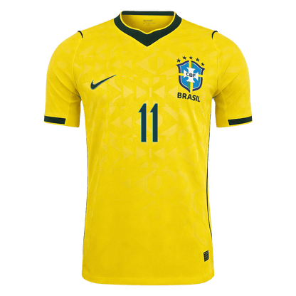 RAPHINHA #11 Mens Brazil World Cup Home Jersey 2026 - Player Version (Slim Fit)