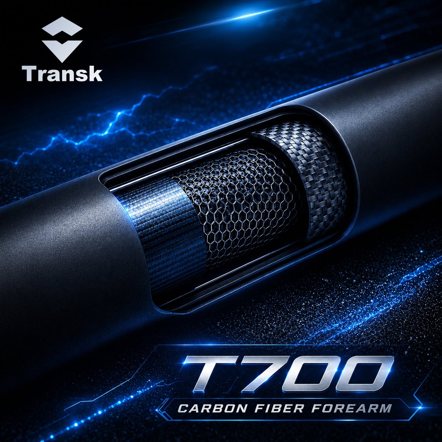 Transk Metal Dragon Slayer Jump Cue - Blue Carbon Fiber Shaft with Sheepskin Grip - 13mm Tip