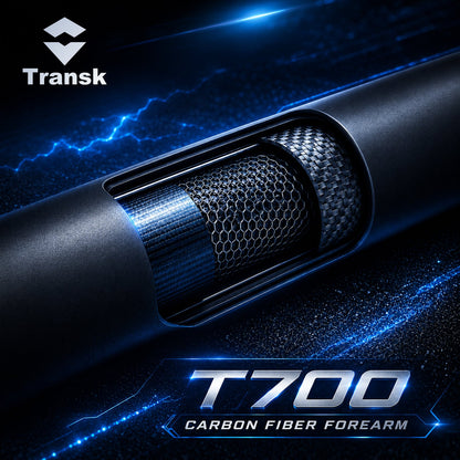 Transk Metal Dragon Slayer Jump Cue - Blue Carbon Fiber Shaft with Sheepskin Grip - 13mm Tip