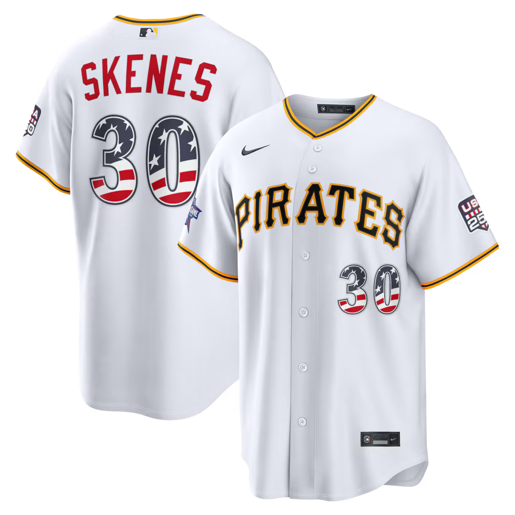 2026 All-Star Edition Stars & Stripes Pittsburgh Pirates Paul Skenes Stadium Jersey - White