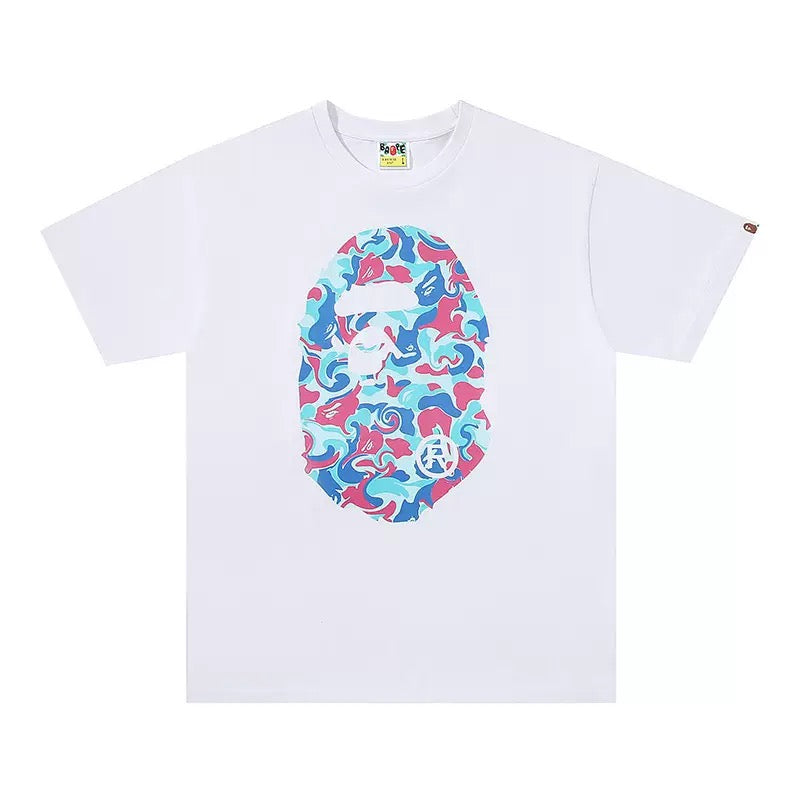 Bape Street Cotton Loose Couple Casual T-shirt Half Sleeve Shirt D101