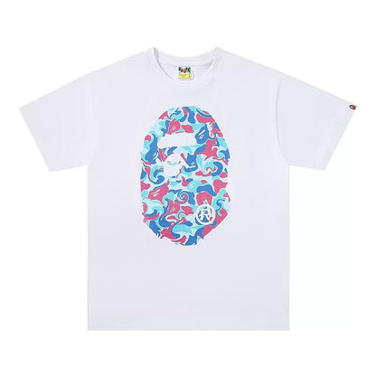 Bape Street Cotton Loose Couple Casual T-shirt Half Sleeve Shirt D101