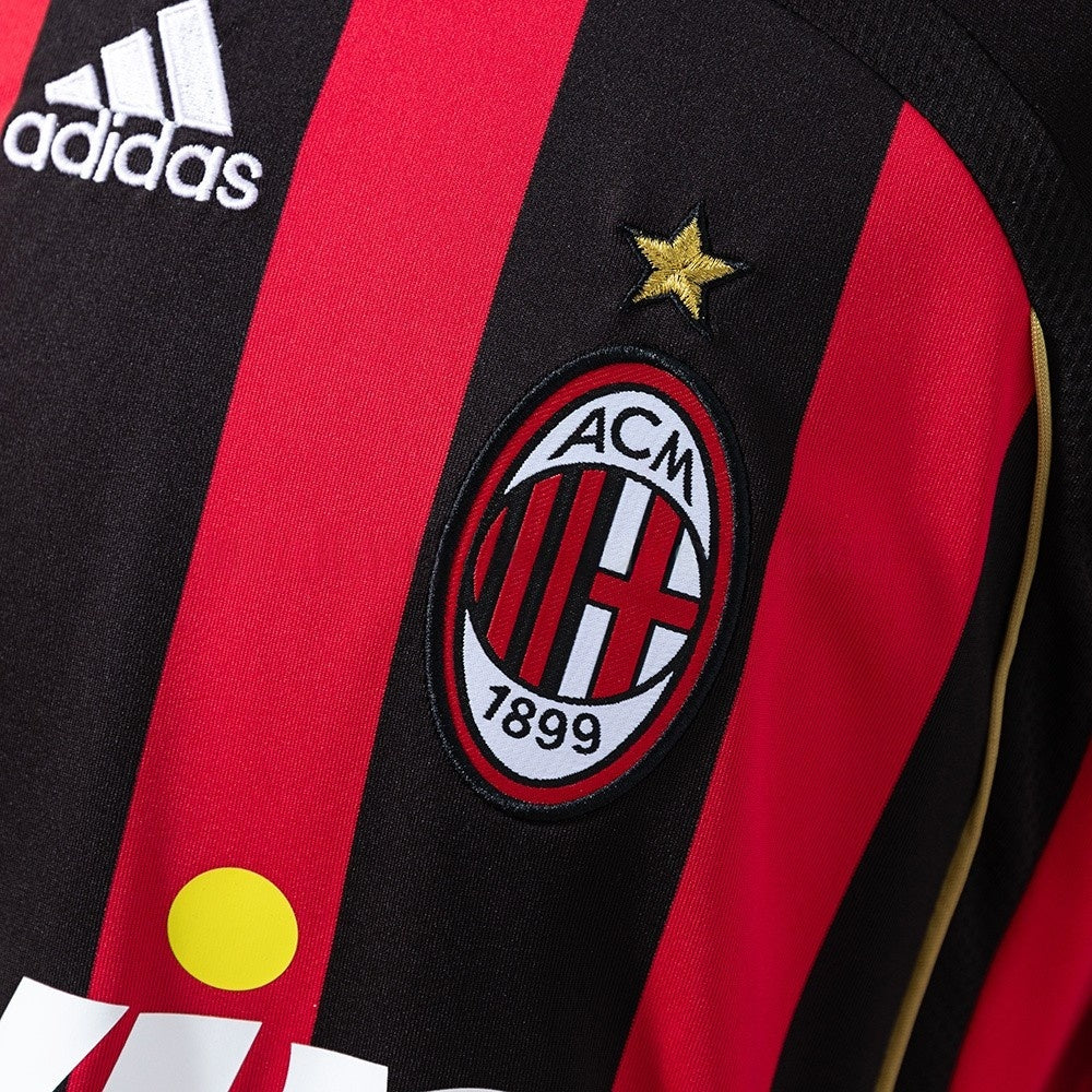 AC Milan Jersey 2006-07 Home Retro Football Kit Long Sleeves