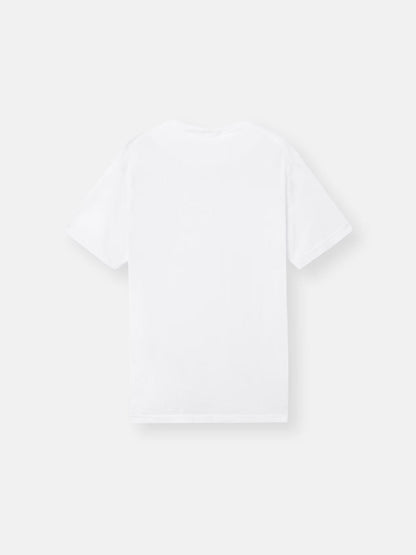 Stone Island 'Fissato' Effect Compass Patch T-Shirt in White
