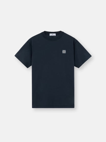 Stone Island 'Fissato' Effect Compass Patch T-Shirt in Navy