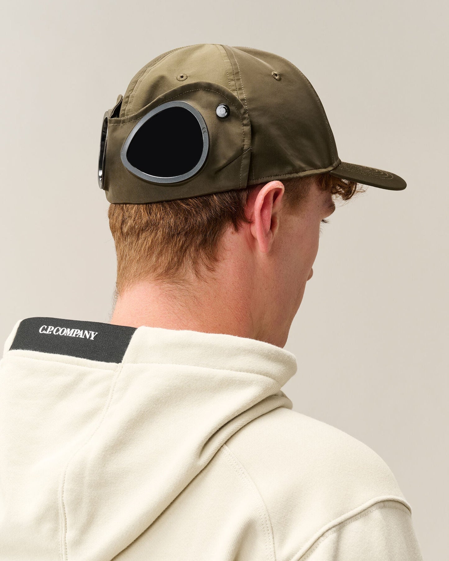 C.P. Company Chrome-R Goggle Cap in Ivy Green