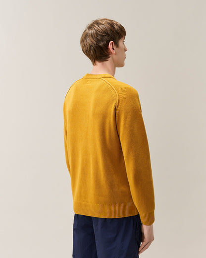 C.P. Company Chenille Cotton Lens Crewneck Sweater in Buck Thorn Brown
