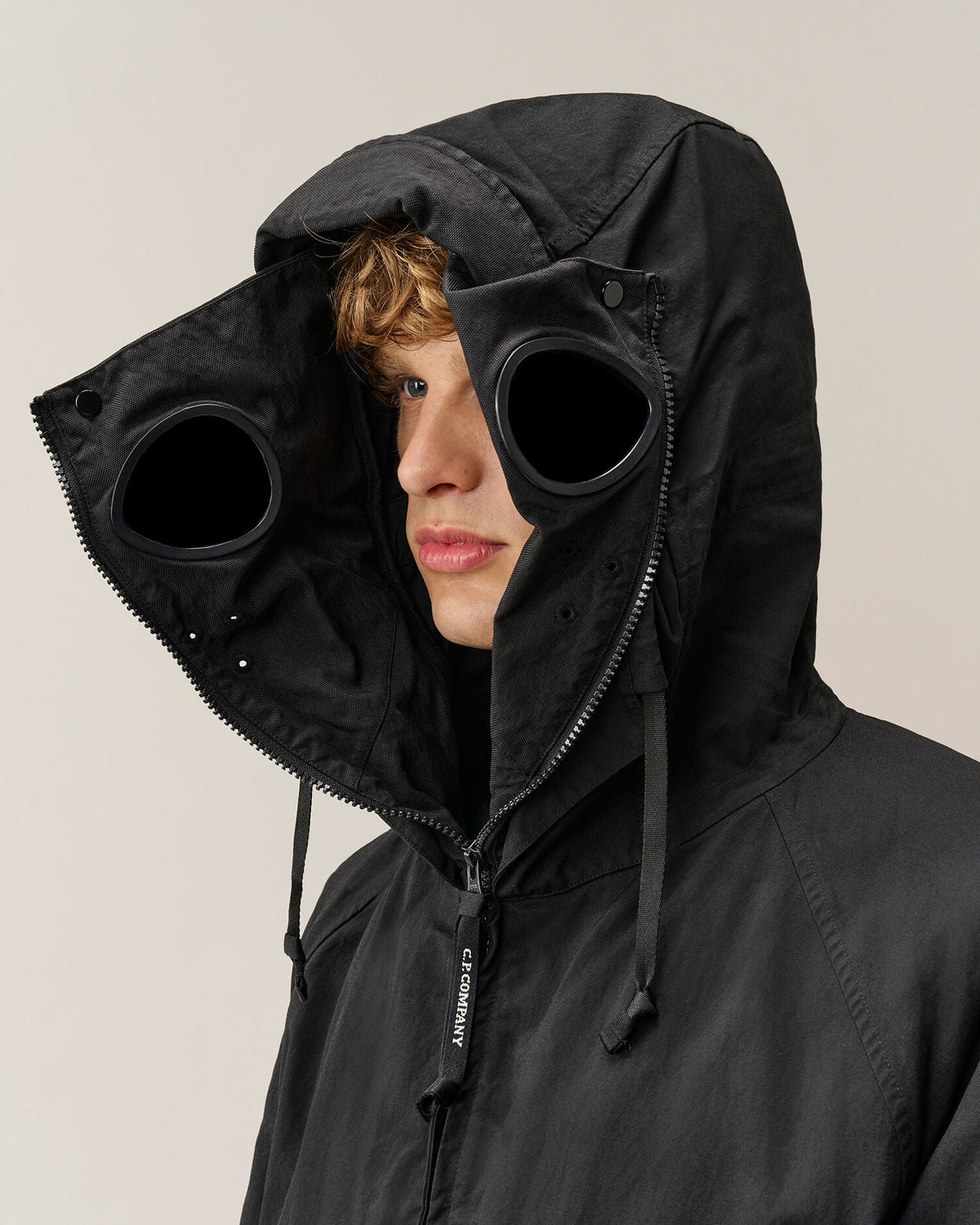 C.P. Company Twill Mixed Explorer Jacket in Black