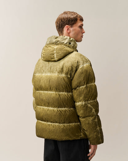 C.P. Company Eco-Chrome R Mixed Goggle Down Jacket in Re-Color Kaky - Beige