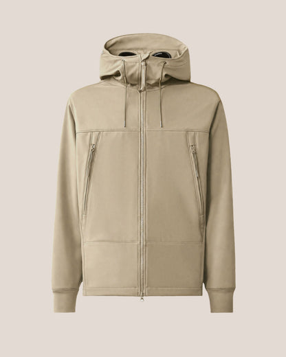 C.P. Company Shell-R Goggle Jacket in Fallen Rock - Beige