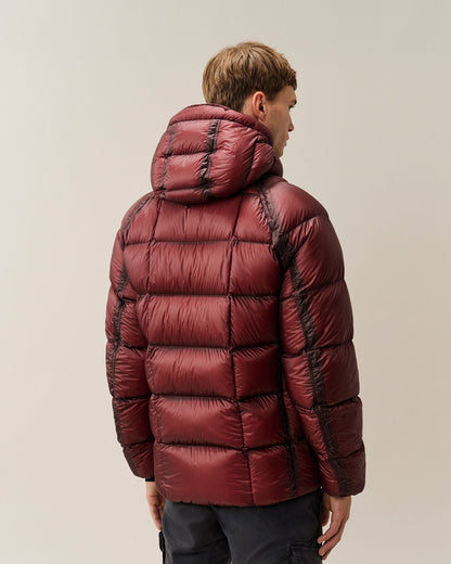 C.P. Company D.D. Shell Lens Puffer Jacket in Andorra - Red