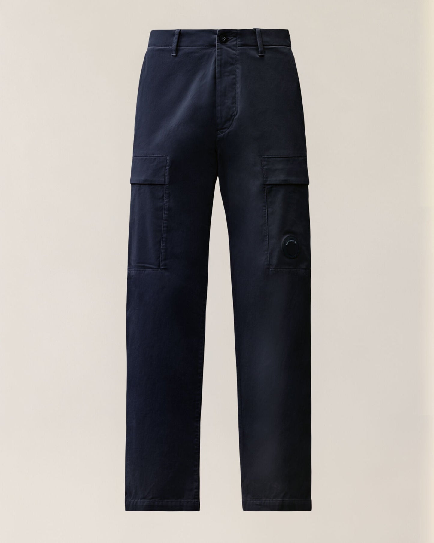 C.P. Company Stretch Sateen Lens Cargo Pants in Navy