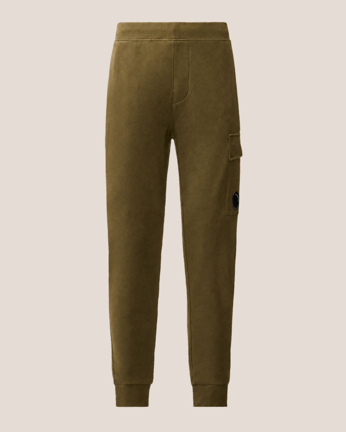 C.P. Company Diagonal Raised Fleece Lens Sweatpants in Ivy Green