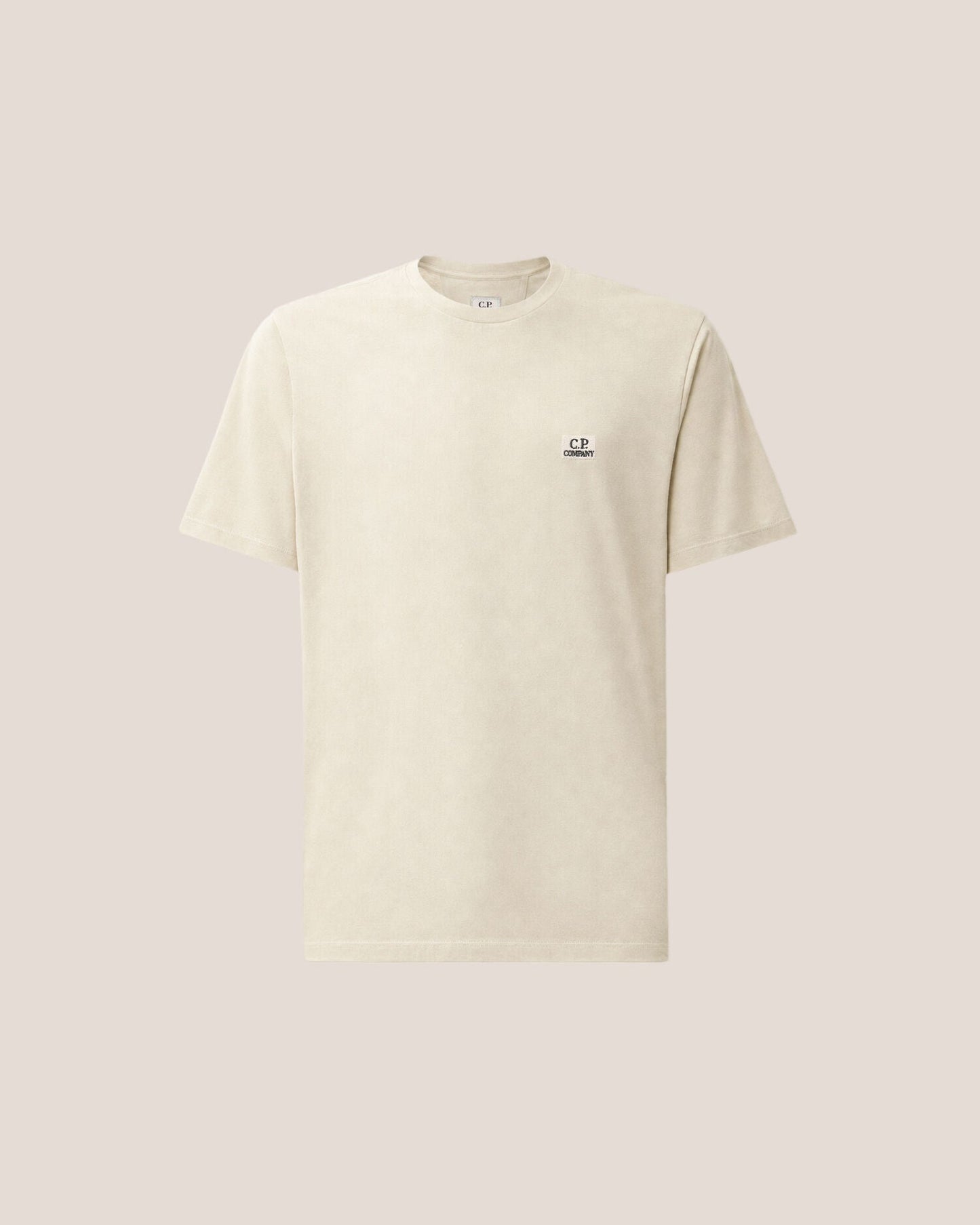 C.P. Company 30/1 Jersey Logo Patch T-Shirt in Silver Birch