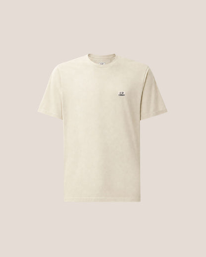 C.P. Company 30/1 Jersey Logo Patch T-Shirt in Silver Birch