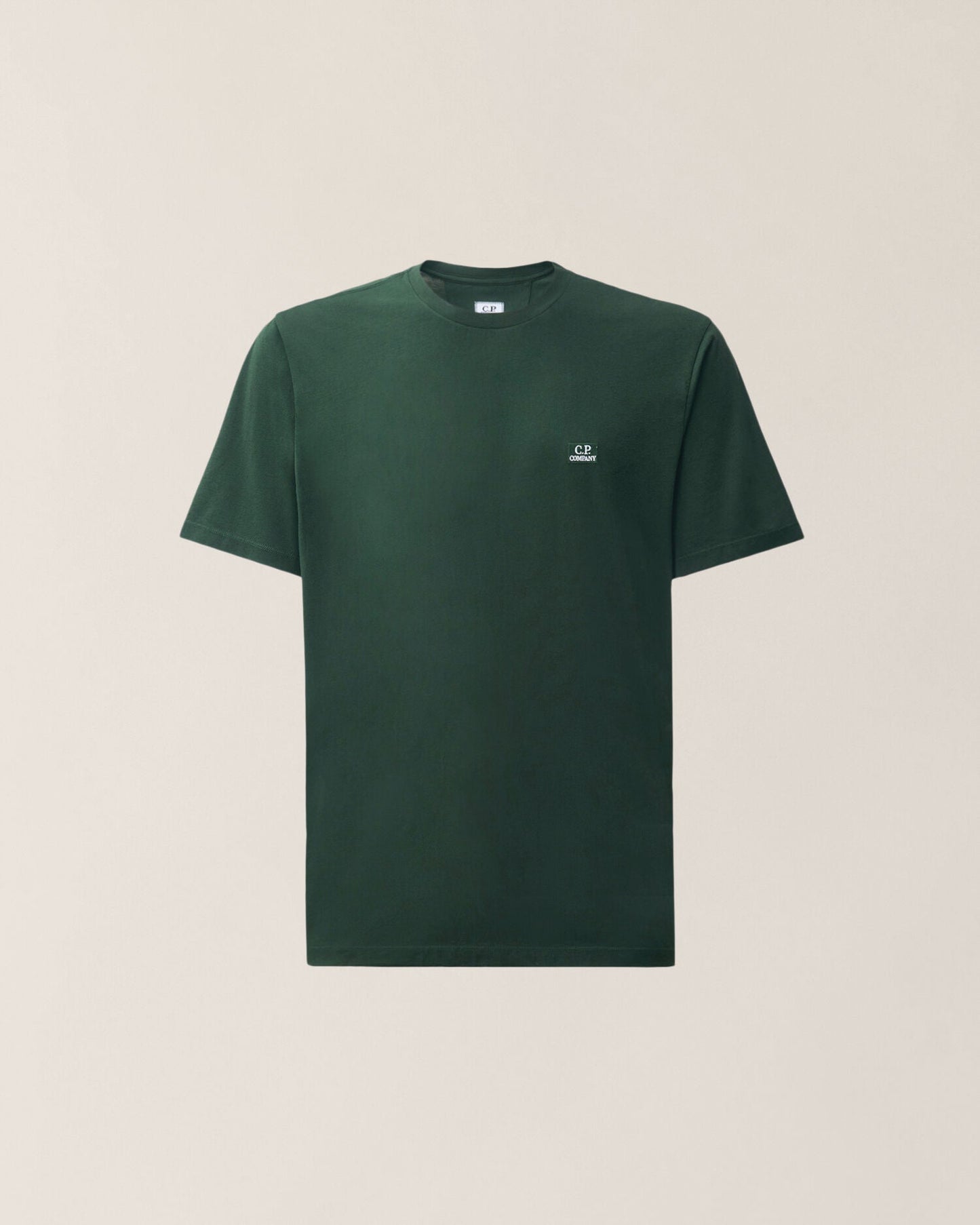 C.P. Company 30/1 Jersey Logo Patch T-Shirt in Ponderosa Pine - Green