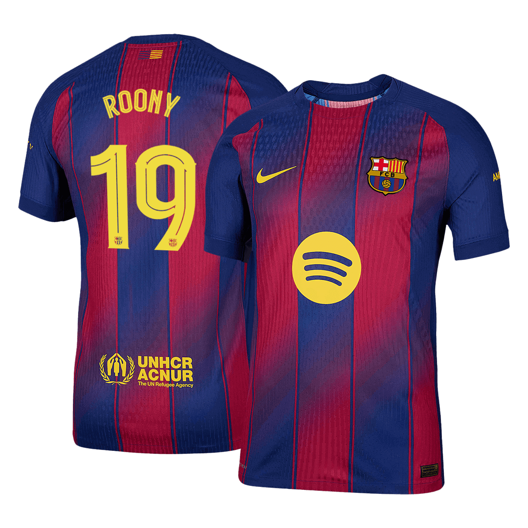 ROONY #19 Mens Barcelona Home Jersey 2025/26 UCL - Player Version (Slim Fit)
