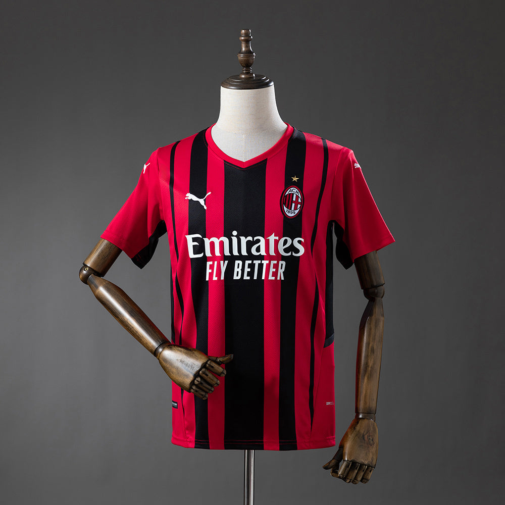 AC Milan Home Jersey 2021-22 Retro Football Kit Soccer Jersey