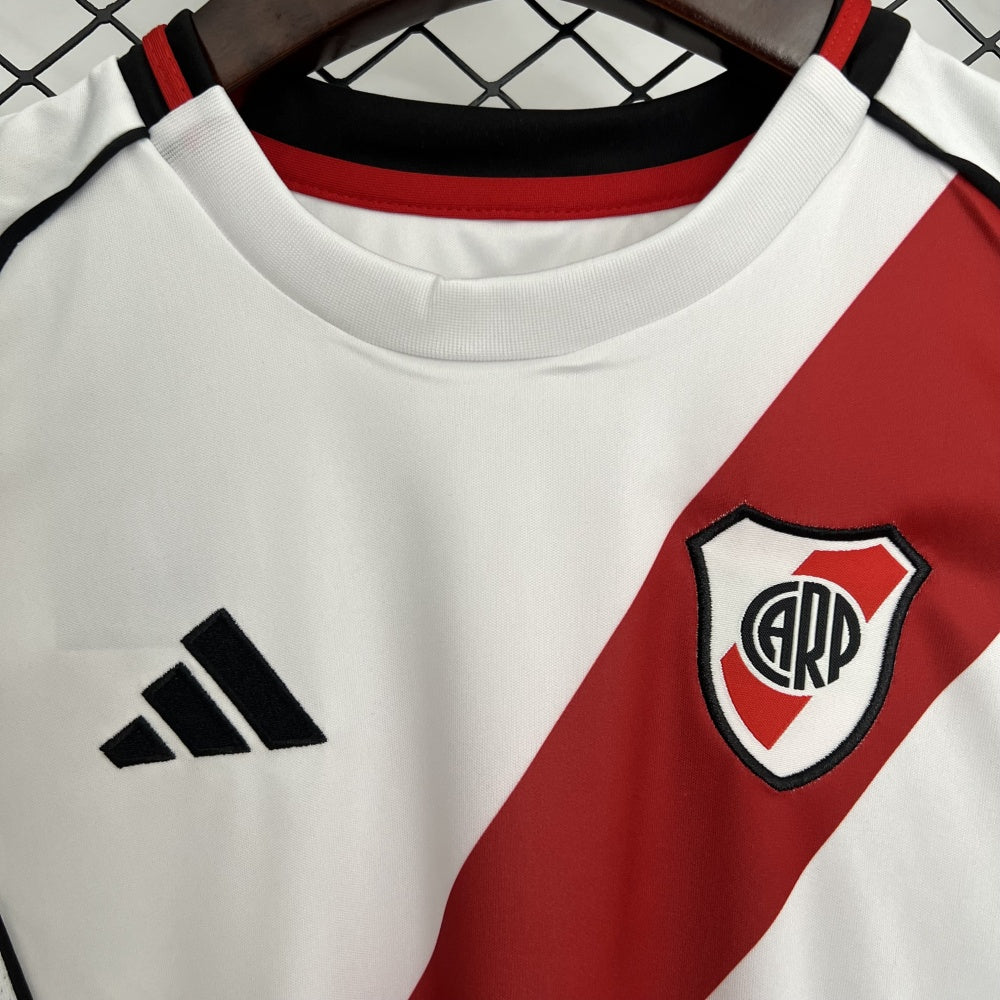Kids River Plate Jersey 25/26 Home Football Kit Soccer Jersey