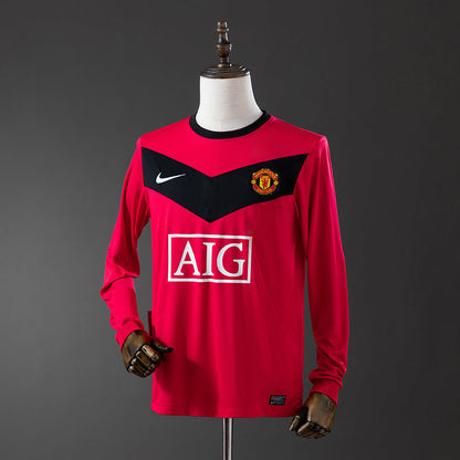 Manchester United Jersey 2009-10 Home Retro Kit Long Sleeves