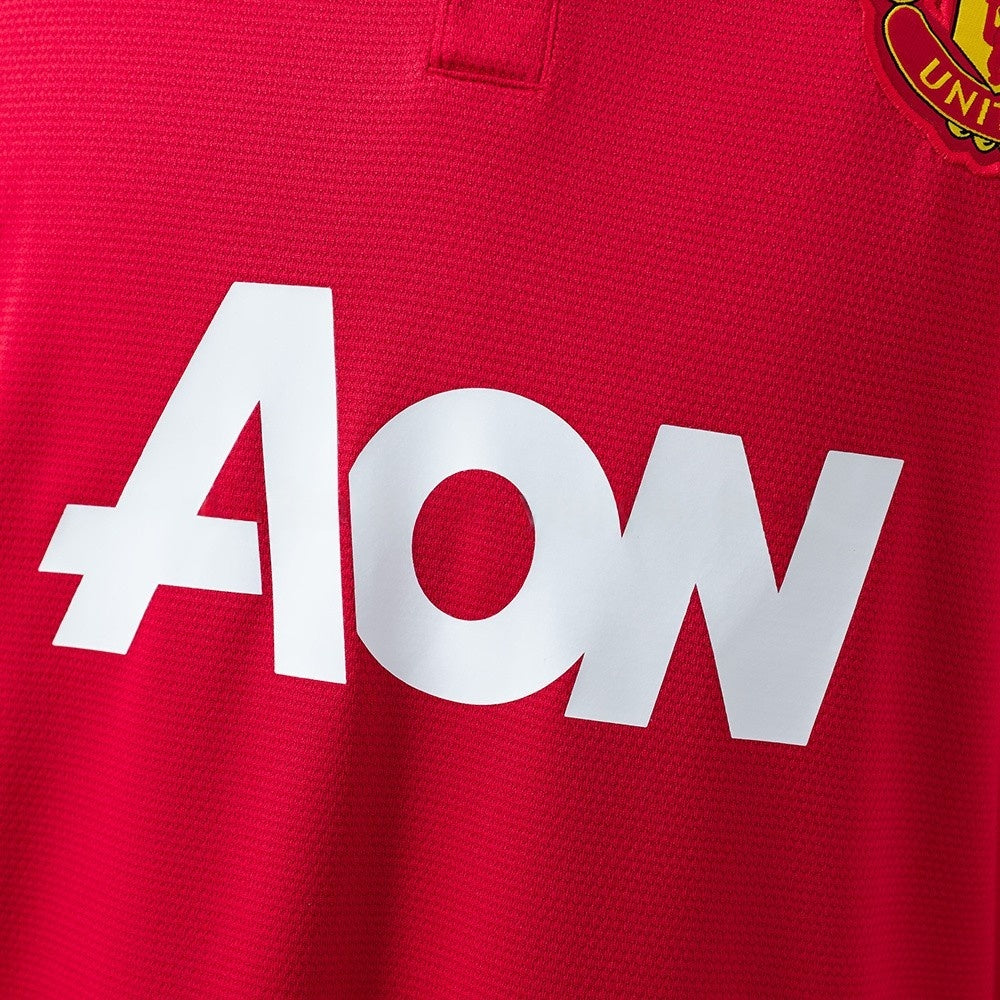 Manchester United Jersey 2013-14 Home Retro Football Kit Long Sleeves