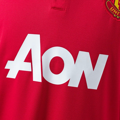 Manchester United Jersey 2013-14 Home Retro Football Kit Long Sleeves