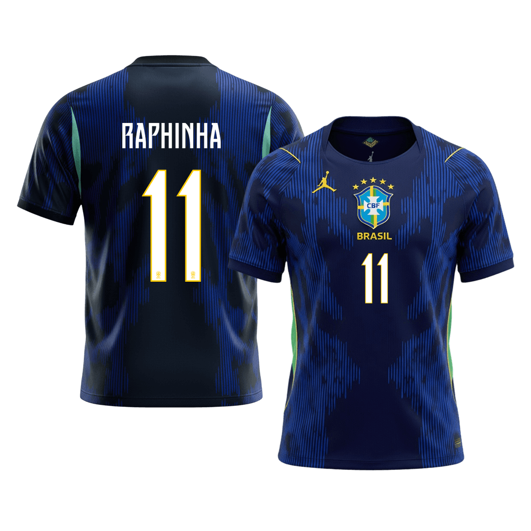 RAPHINHA #11 Mens Brazil World Cup Away Jersey 2026