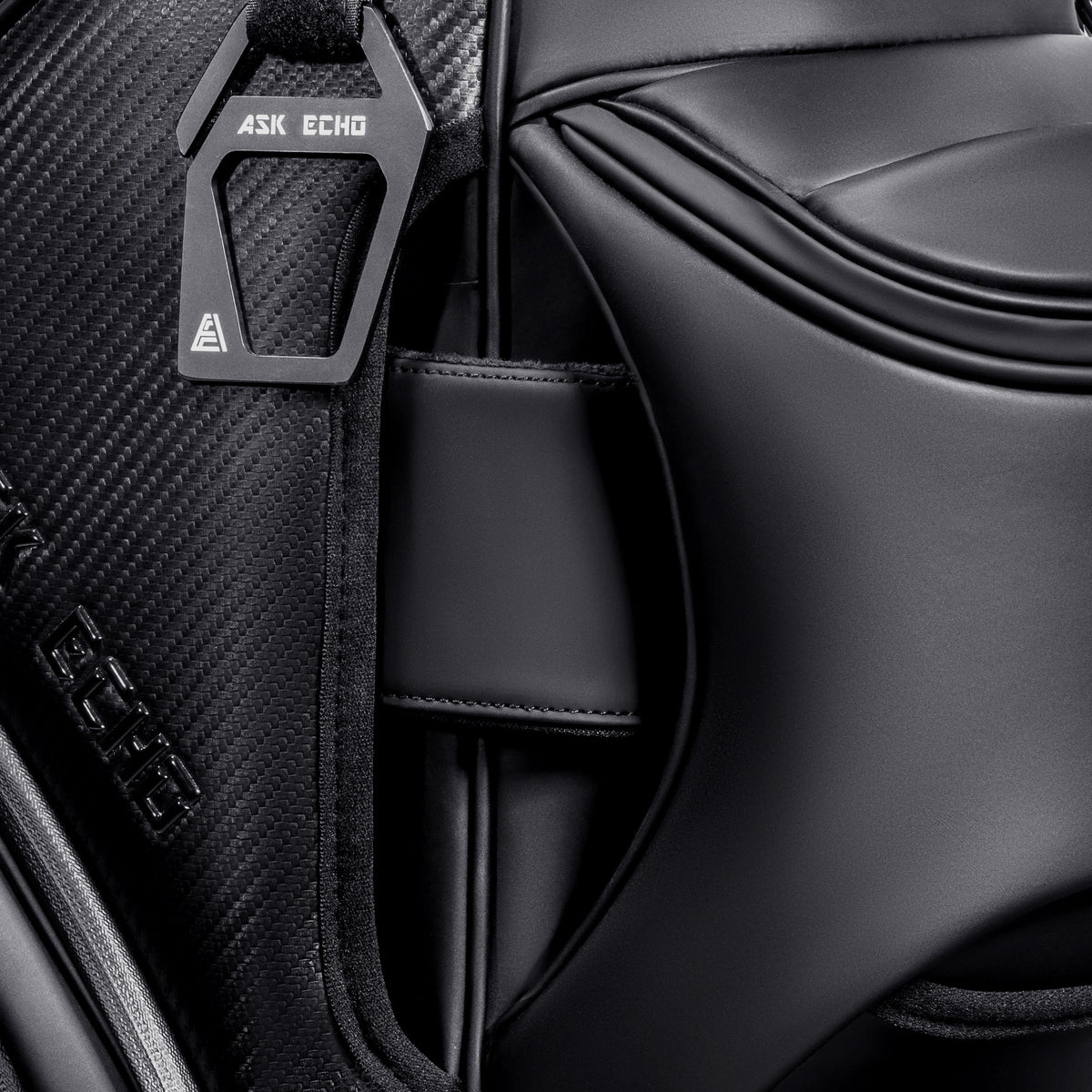 ASK ECHO Cart Strap Sleeve – Premium Cart Bag Protection Cover for High-End Leather Golf Bags / Black